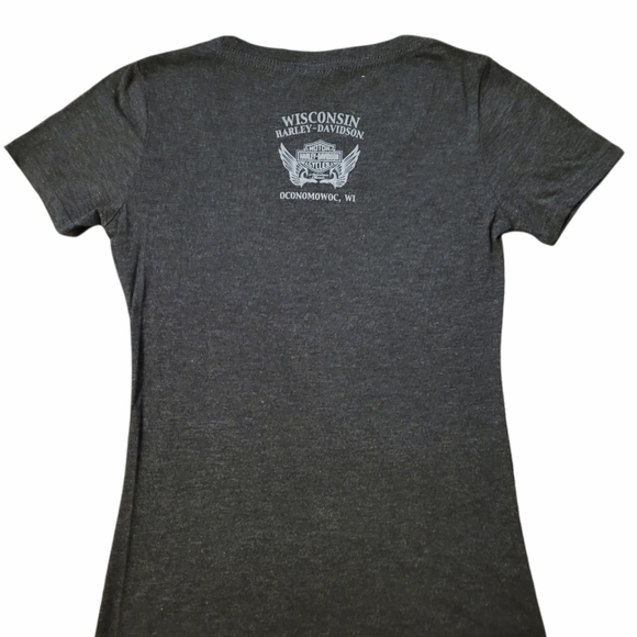 Harley Davidson Scoop Neck Tee Women's Size Medium - Picture 2 of 6